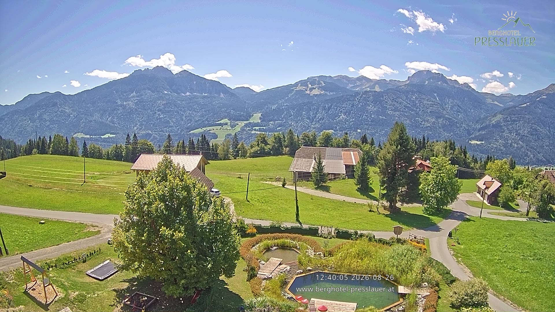 Archiv Foto Webcam Ausblick vom Berghotel Presslauer in Kärnten