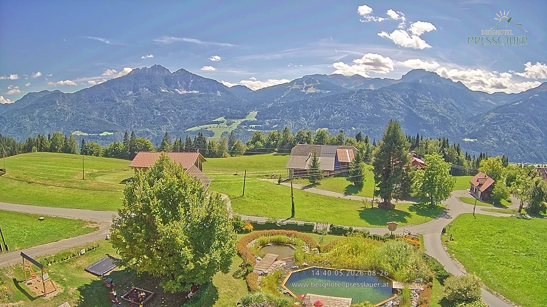 Archiv Foto Webcam Ausblick vom Berghotel Presslauer in Kärnten