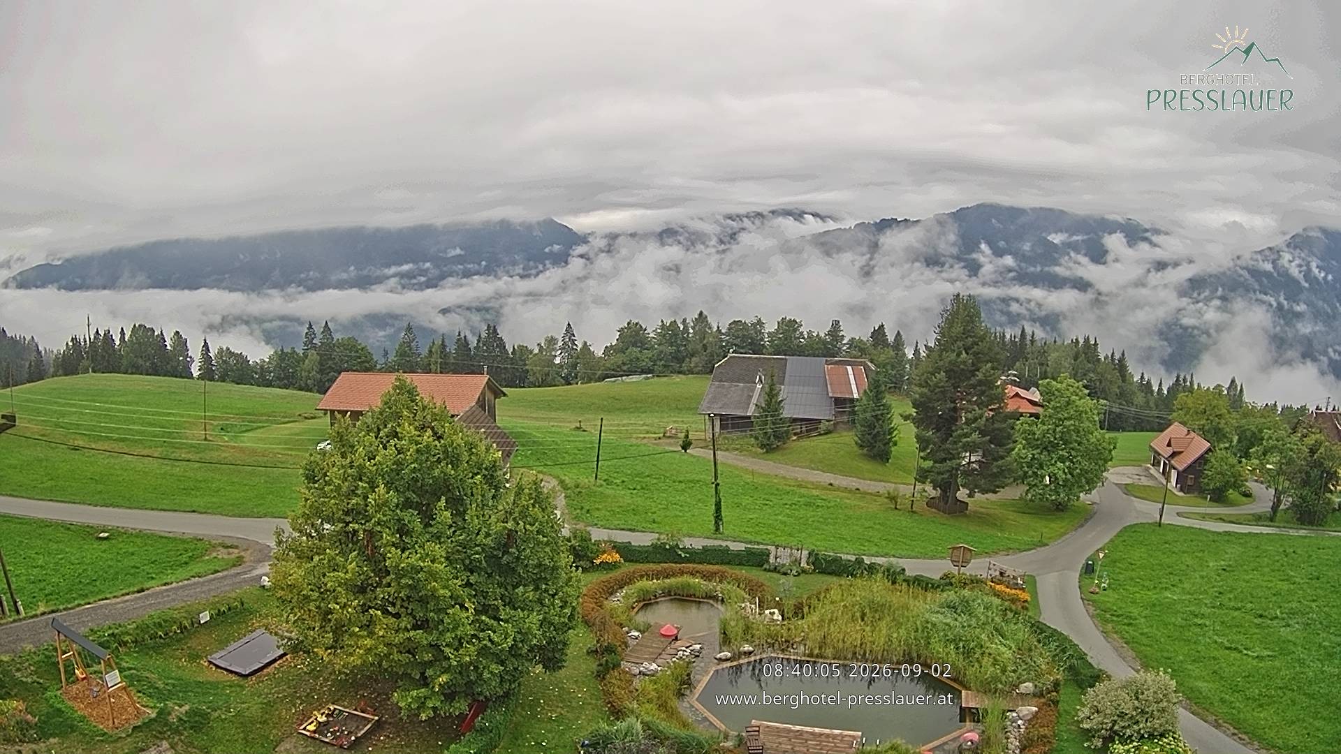 Archiv Foto Webcam Ausblick vom Berghotel Presslauer in Kärnten