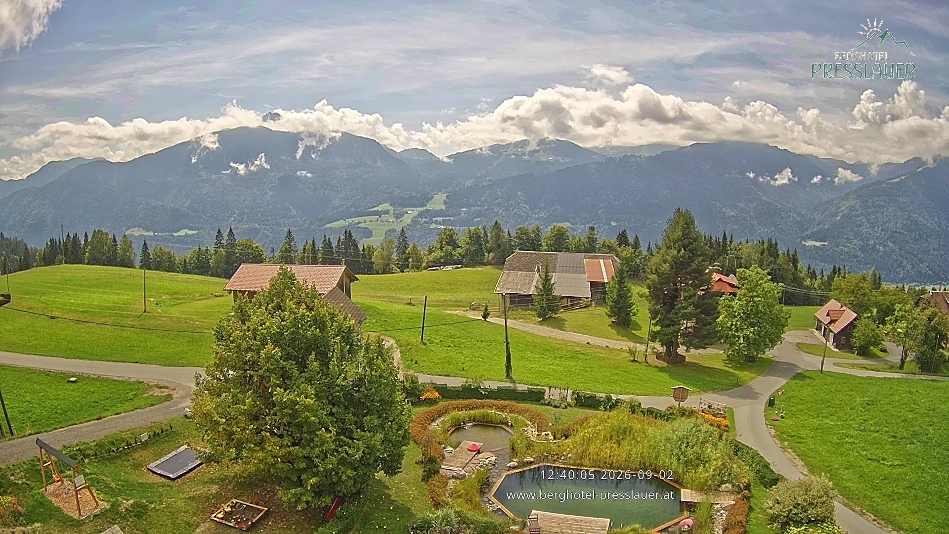 Archiv Foto Webcam Ausblick vom Berghotel Presslauer in Kärnten