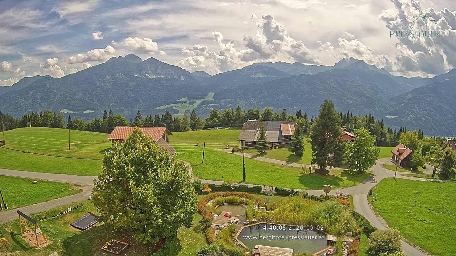 Archiv Foto Webcam Ausblick vom Berghotel Presslauer in Kärnten