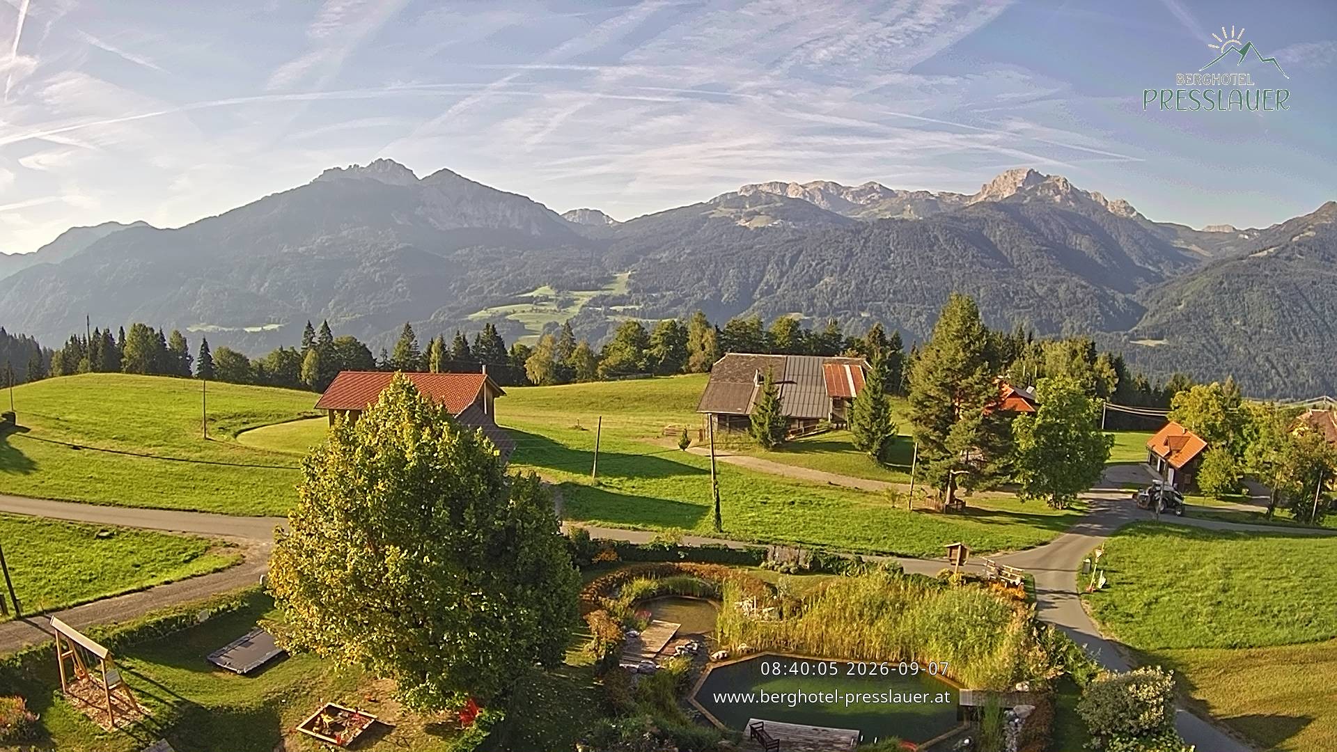 Archiv Foto Webcam Ausblick vom Berghotel Presslauer in Kärnten