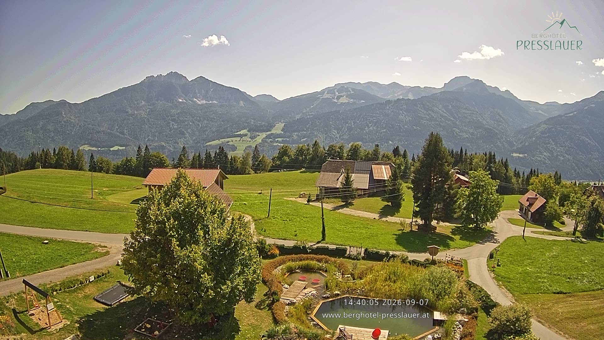 Archiv Foto Webcam Ausblick vom Berghotel Presslauer in Kärnten