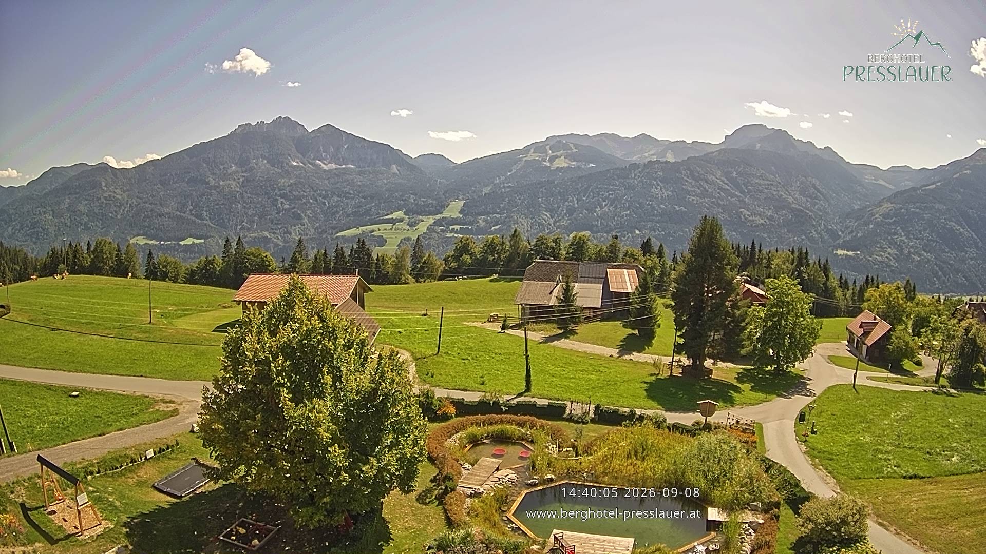 Archiv Foto Webcam Ausblick vom Berghotel Presslauer in Kärnten