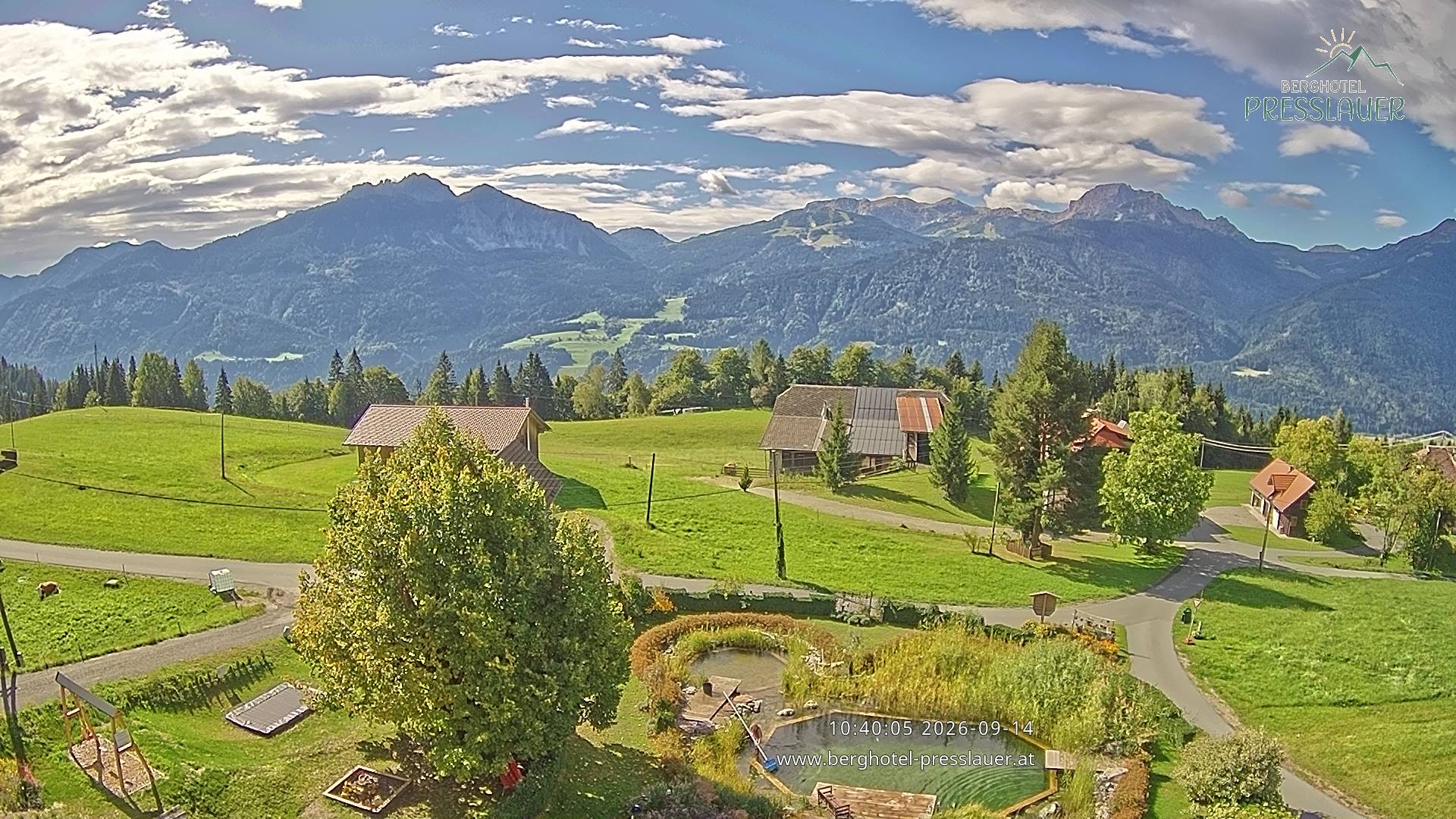 Archiv Foto Webcam Ausblick vom Berghotel Presslauer in Kärnten