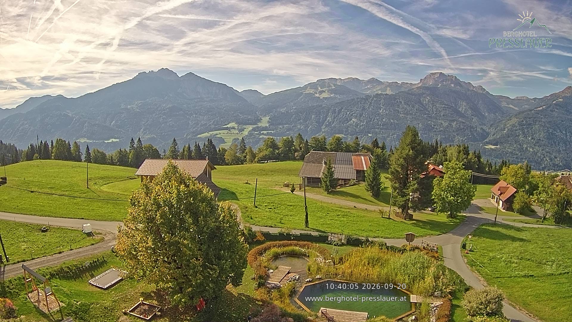 Archiv Foto Webcam Ausblick vom Berghotel Presslauer in Kärnten