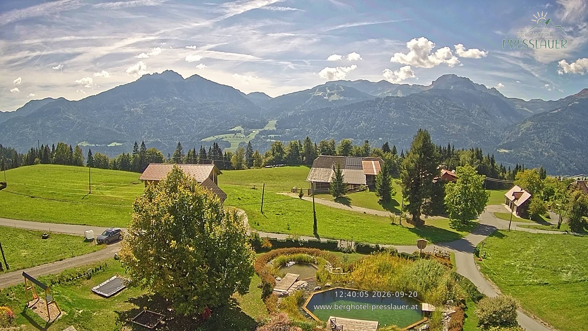 Archiv Foto Webcam Ausblick vom Berghotel Presslauer in Kärnten