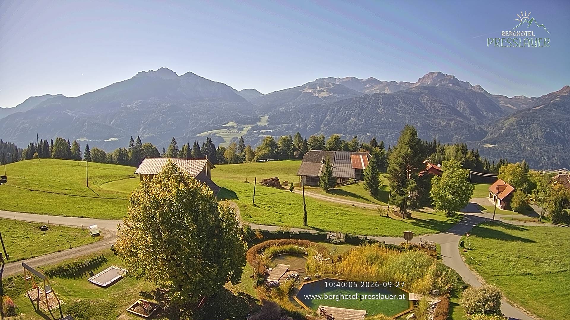 Archiv Foto Webcam Ausblick vom Berghotel Presslauer in Kärnten