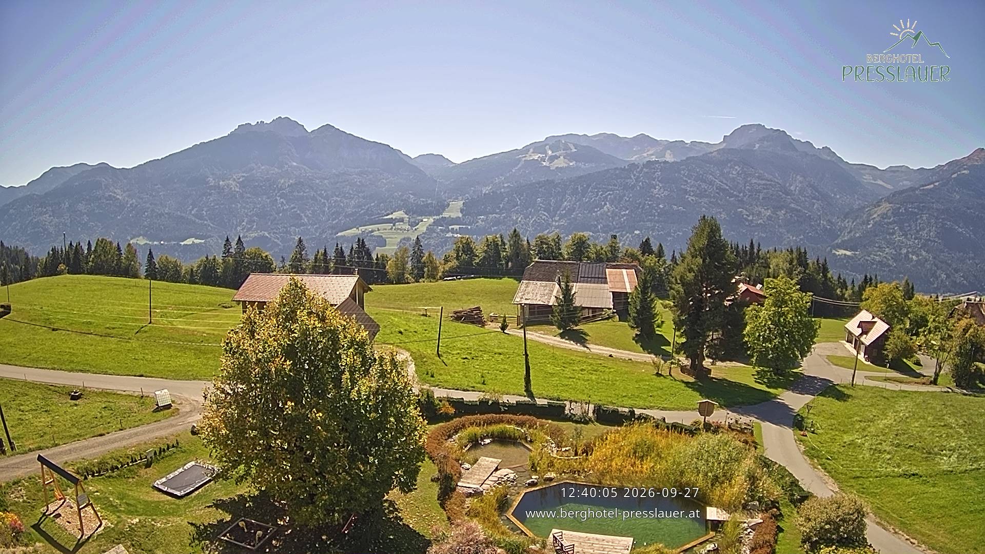 Archiv Foto Webcam Ausblick vom Berghotel Presslauer in Kärnten