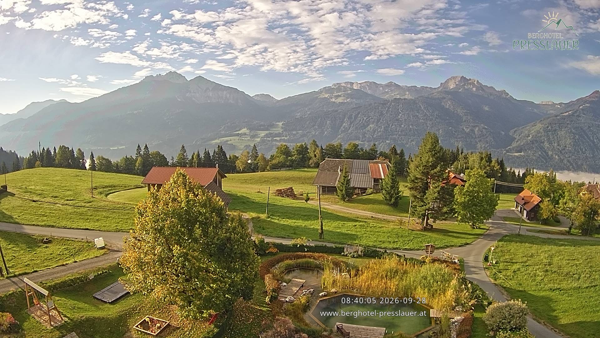 Archiv Foto Webcam Ausblick vom Berghotel Presslauer in Kärnten