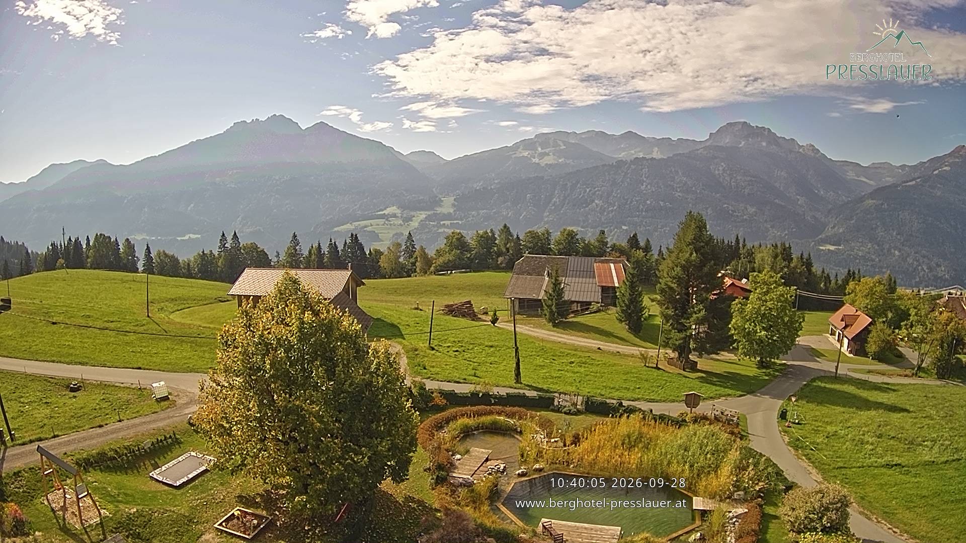 Archiv Foto Webcam Ausblick vom Berghotel Presslauer in Kärnten