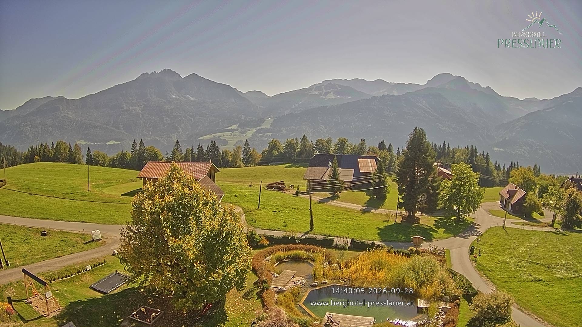 Archiv Foto Webcam Ausblick vom Berghotel Presslauer in Kärnten