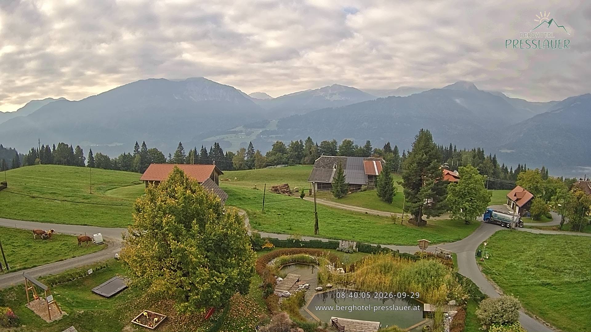 Archiv Foto Webcam Ausblick vom Berghotel Presslauer in Kärnten