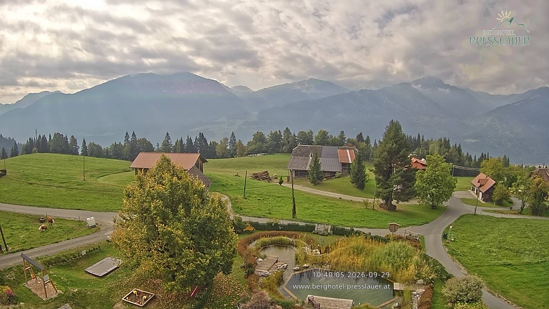 Archiv Foto Webcam Ausblick vom Berghotel Presslauer in Kärnten