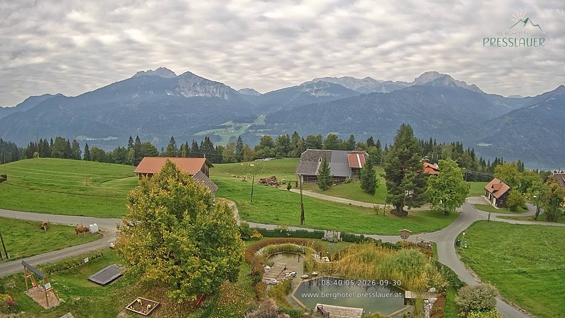 Archiv Foto Webcam Ausblick vom Berghotel Presslauer in Kärnten