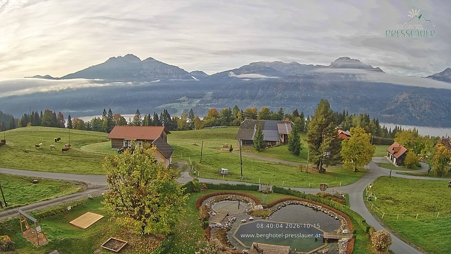Archiv Foto Webcam Ausblick vom Berghotel Presslauer in Kärnten