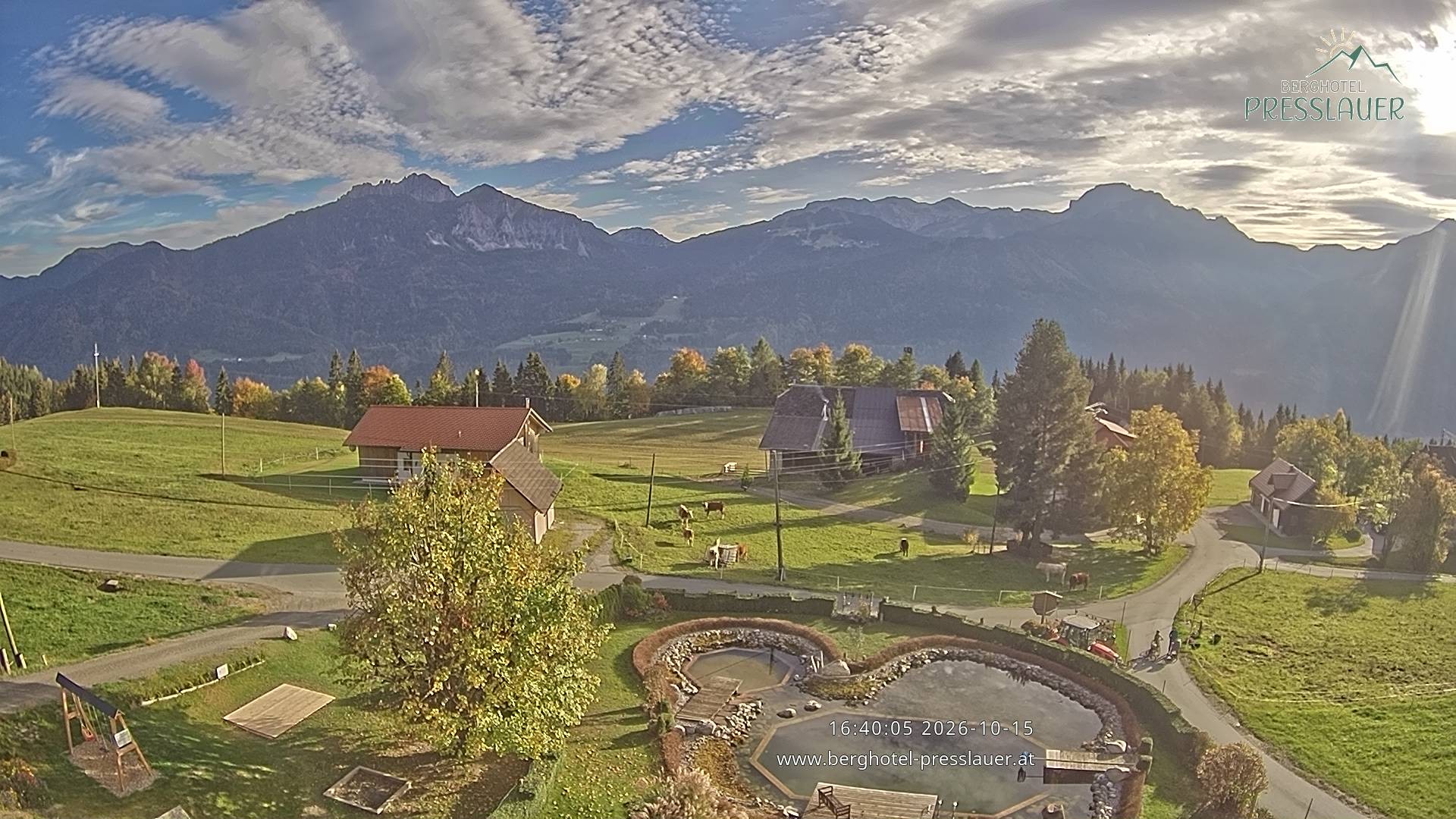 Archiv Foto Webcam Ausblick vom Berghotel Presslauer in Kärnten