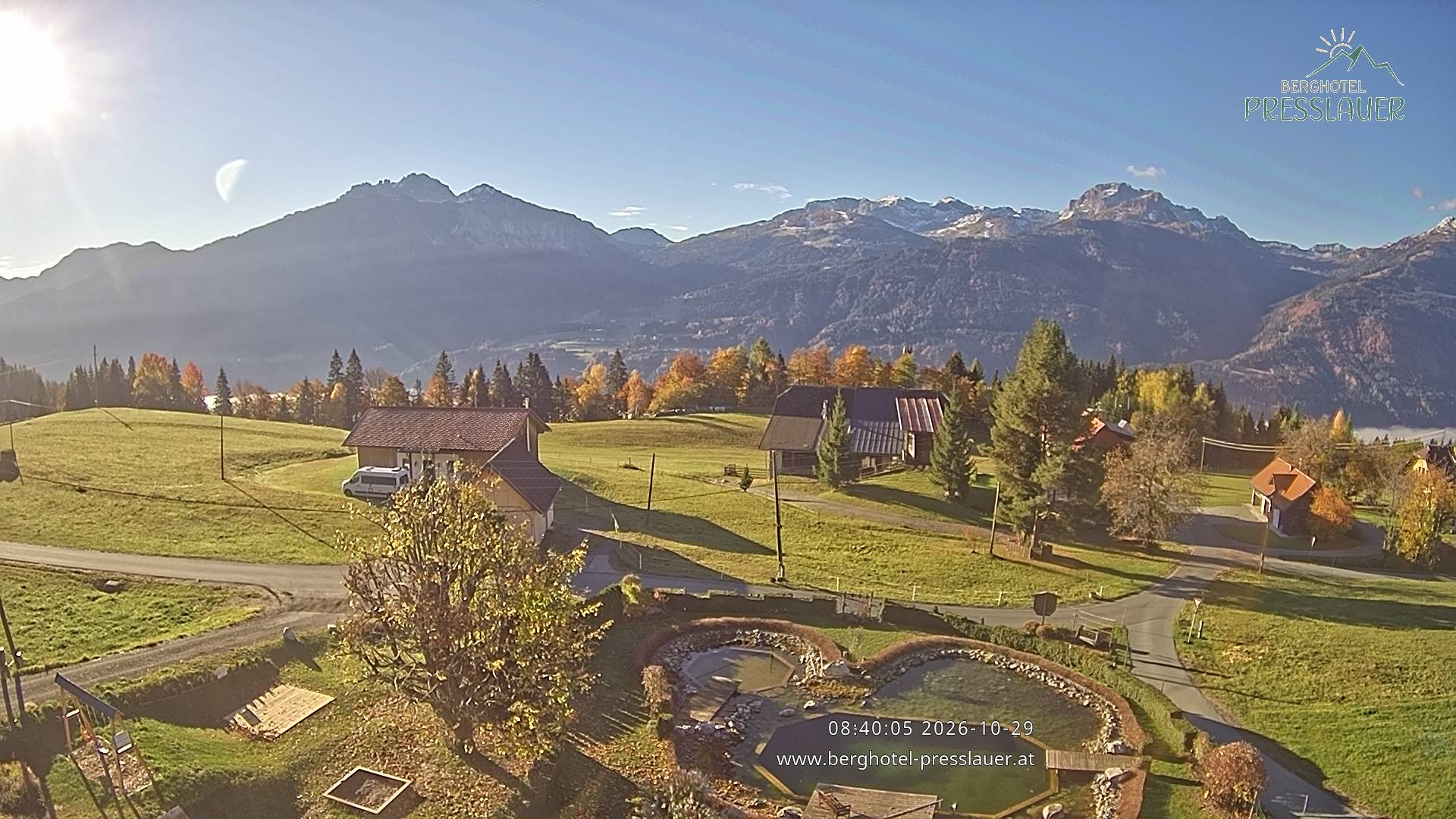 Archiv Foto Webcam Ausblick vom Berghotel Presslauer in Kärnten