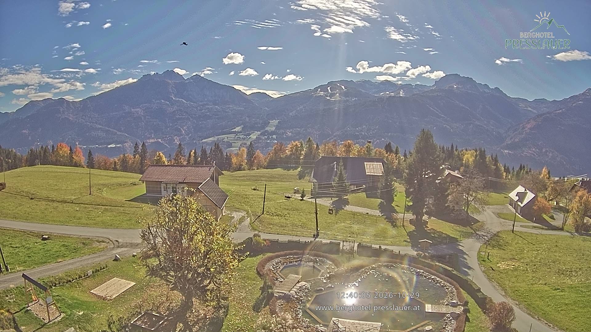 Archiv Foto Webcam Ausblick vom Berghotel Presslauer in Kärnten