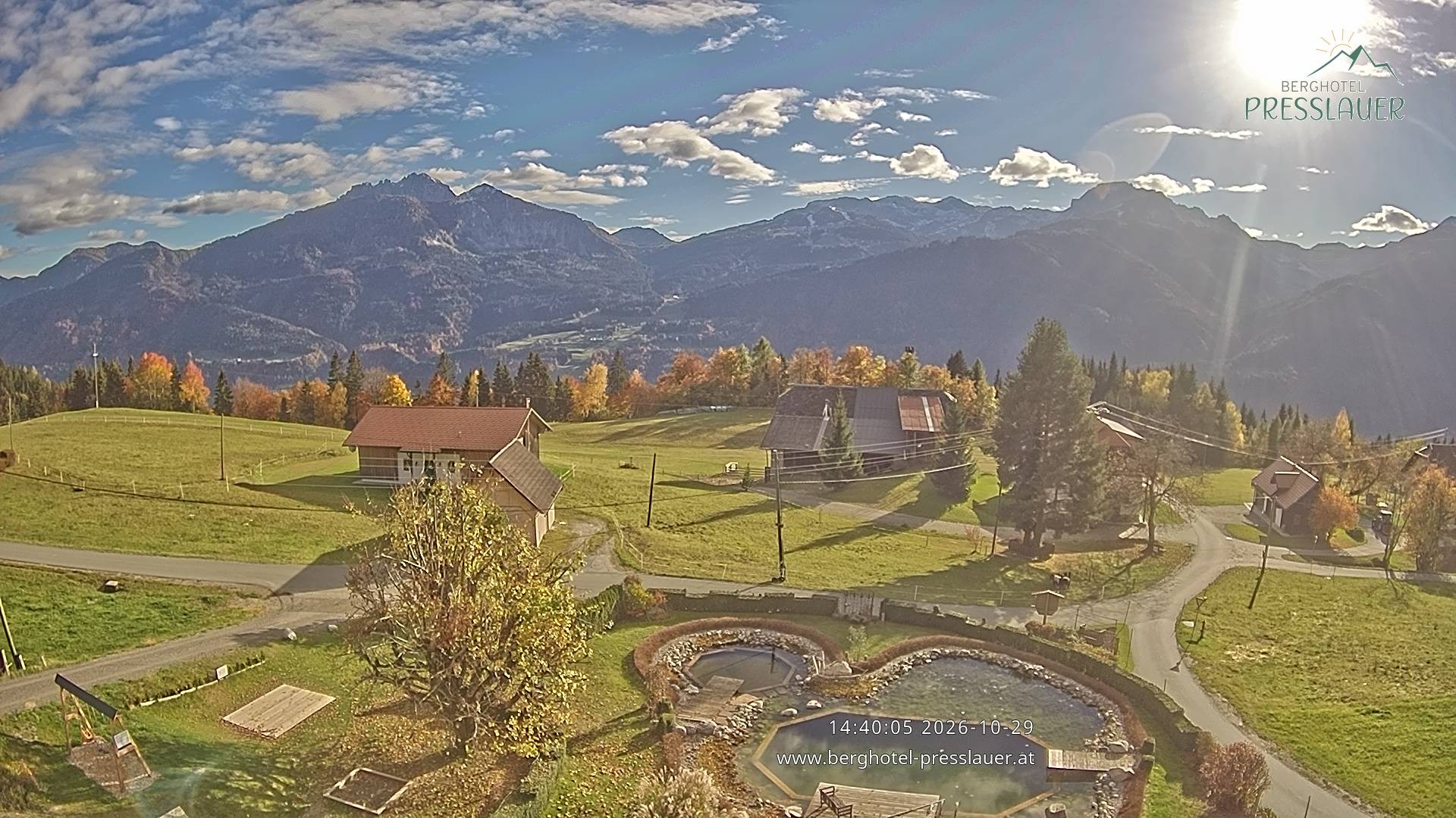 Archiv Foto Webcam Ausblick vom Berghotel Presslauer in Kärnten