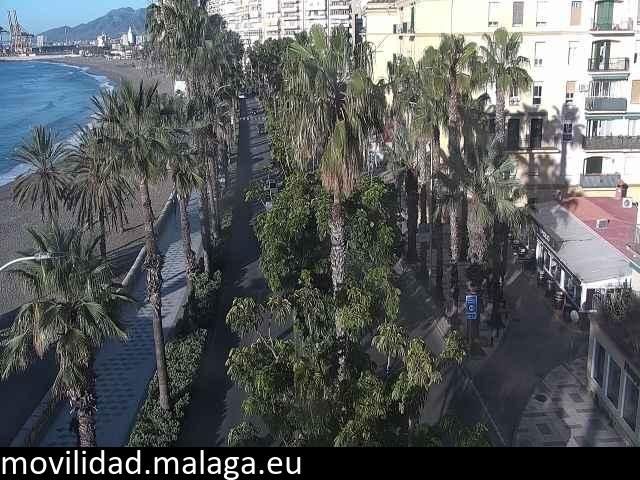 Archiv Foto Webcam Malaga: Strand Malagueta