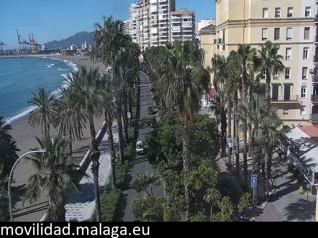 Archiv Foto Webcam Malaga: Strand Malagueta