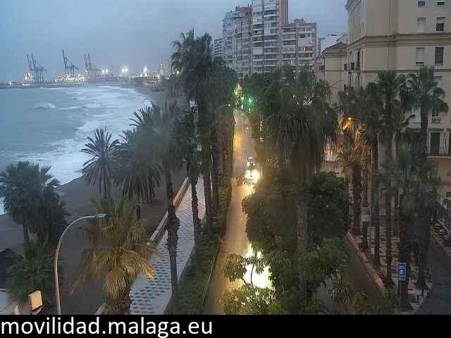 Archiv Foto Webcam Malaga: Strand Malagueta