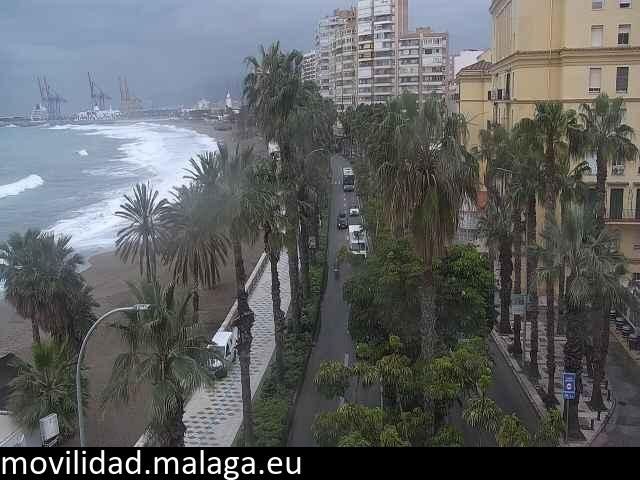 Archiv Foto Webcam Malaga: Strand Malagueta