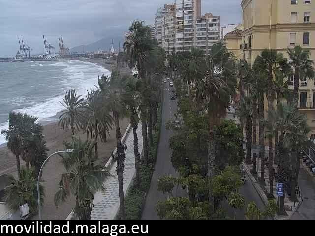 Archiv Foto Webcam Malaga: Strand Malagueta