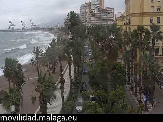 Archiv Foto Webcam Malaga: Strand Malagueta