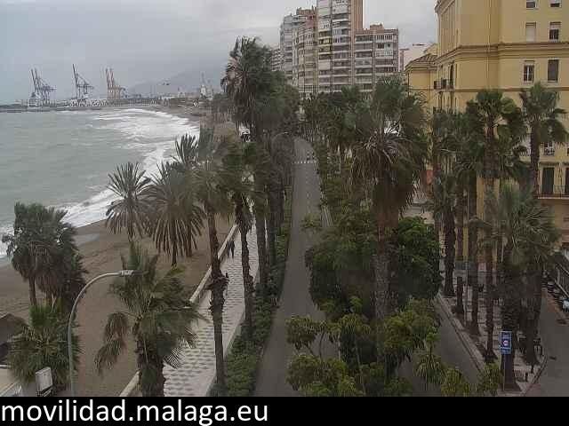 Archiv Foto Webcam Malaga: Strand Malagueta