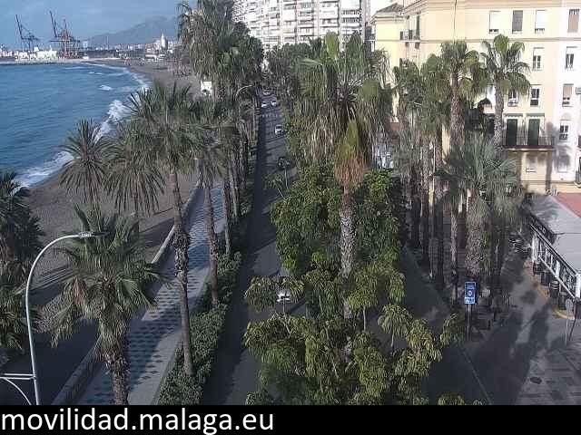 Archiv Foto Webcam Malaga: Strand Malagueta