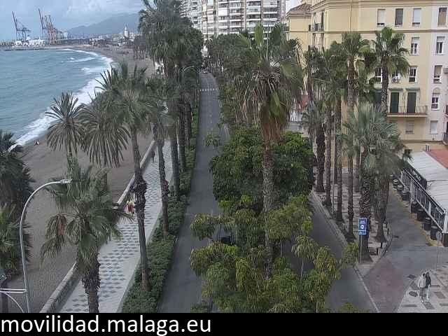 Archiv Foto Webcam Malaga: Strand Malagueta