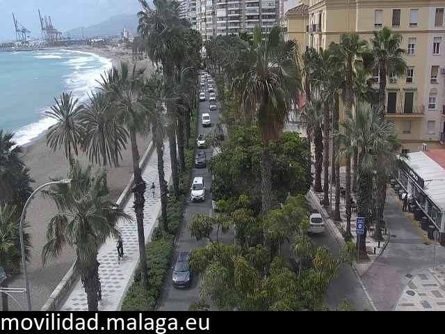 Archiv Foto Webcam Malaga: Strand Malagueta