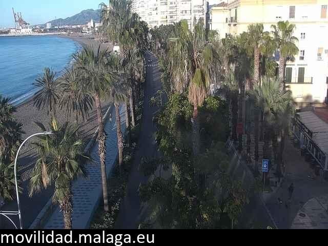 Archiv Foto Webcam Malaga: Strand Malagueta