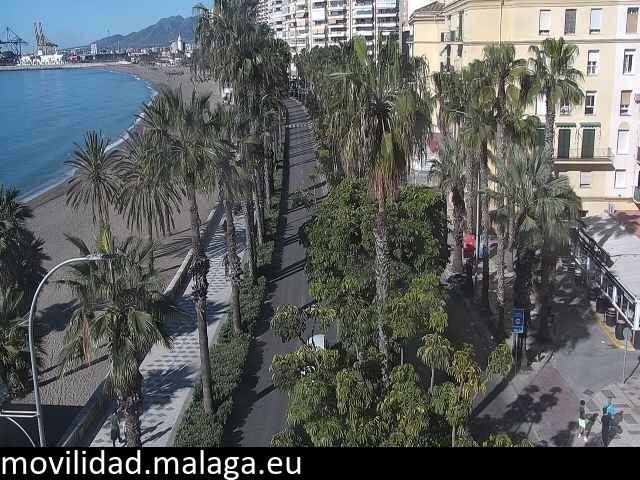 Archiv Foto Webcam Malaga: Strand Malagueta