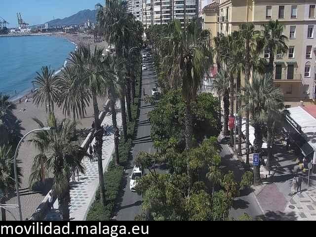 Archiv Foto Webcam Malaga: Strand Malagueta