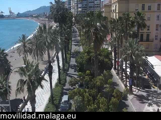 Archiv Foto Webcam Malaga: Strand Malagueta