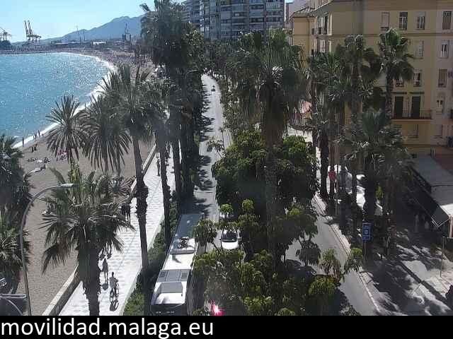 Archiv Foto Webcam Malaga: Strand Malagueta
