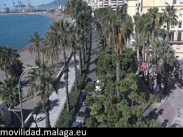 Archiv Foto Webcam Malaga: Strand Malagueta