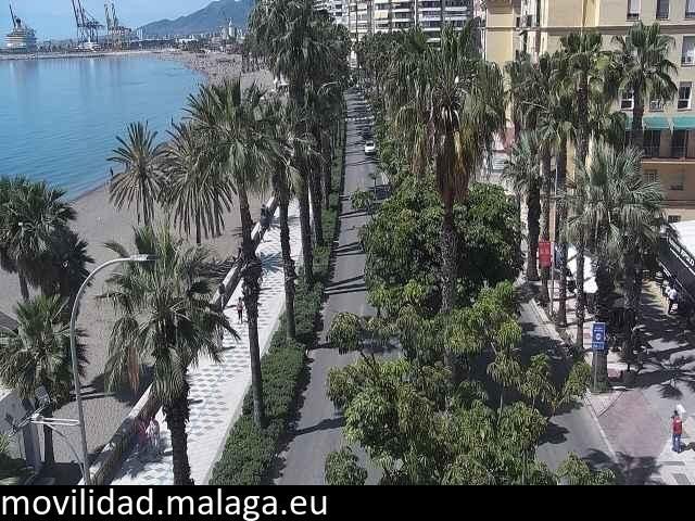 Archiv Foto Webcam Malaga: Strand Malagueta