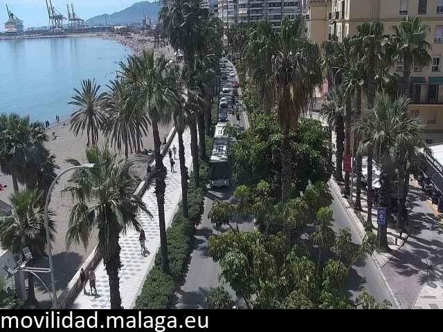 Archiv Foto Webcam Malaga: Strand Malagueta