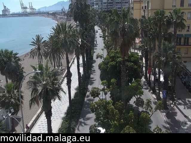 Archiv Foto Webcam Malaga: Strand Malagueta