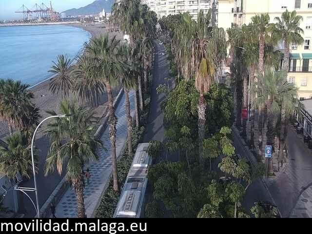 Archiv Foto Webcam Malaga: Strand Malagueta