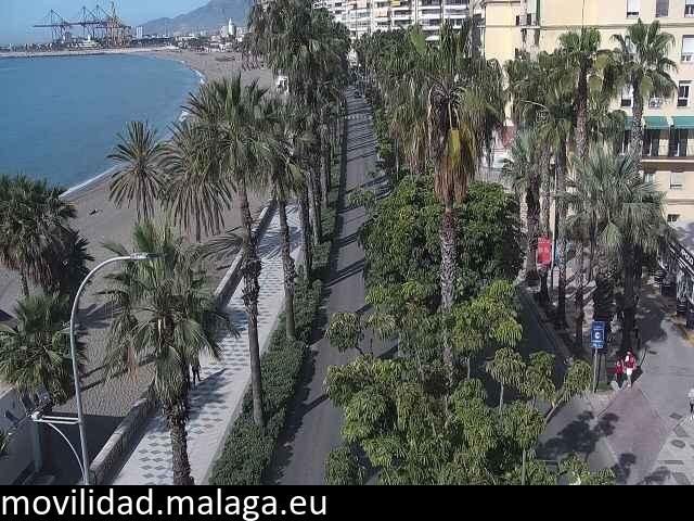 Archiv Foto Webcam Malaga: Strand Malagueta