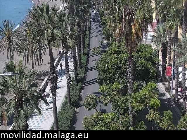 Archiv Foto Webcam Malaga: Strand Malagueta
