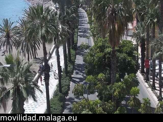 Archiv Foto Webcam Malaga: Strand Malagueta