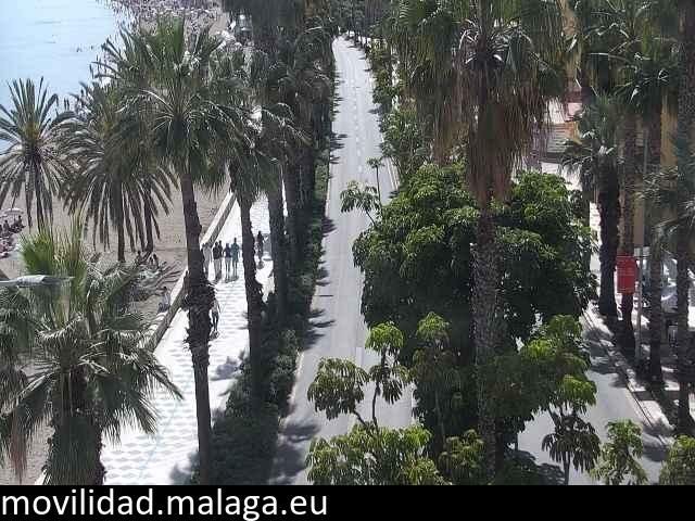 Archiv Foto Webcam Malaga: Strand Malagueta