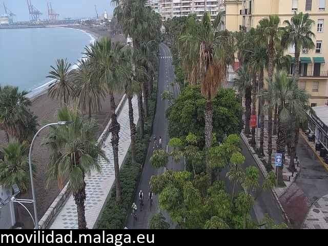 Archiv Foto Webcam Malaga: Strand Malagueta