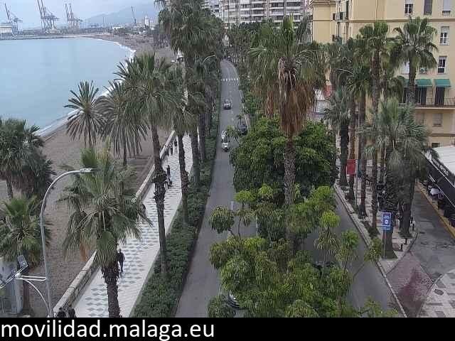 Archiv Foto Webcam Malaga: Strand Malagueta